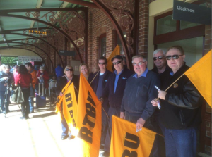 Newcastle rail protest